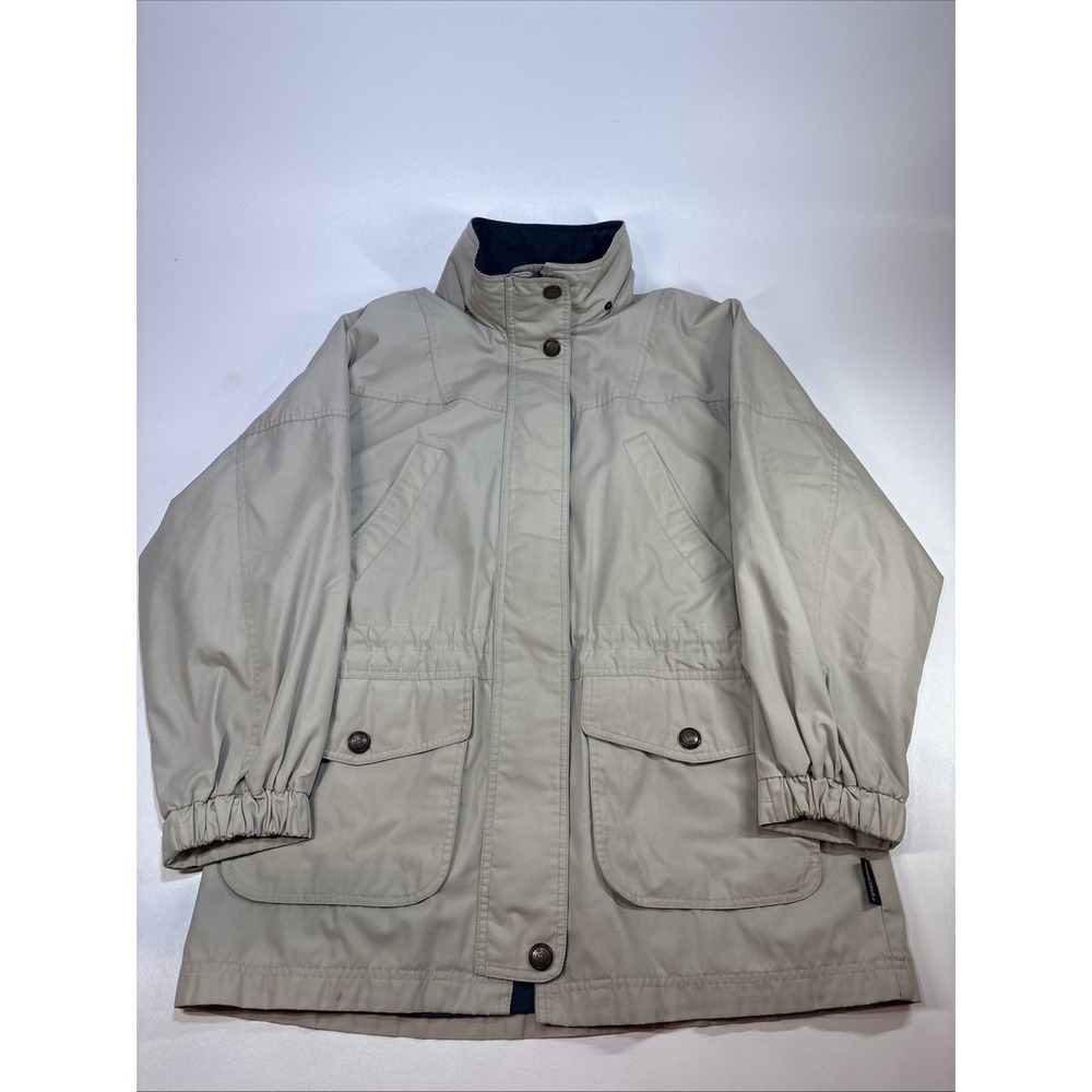 Pacific Trail Mens Jacket Large‎ Tan flannel lined hooded PNW Hiking